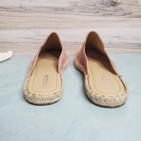 NEW Mauve Vegan Suede Espadrille Loafer Mule - Picture 6 of 6